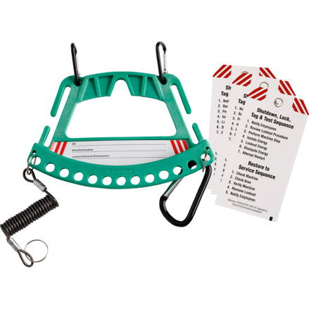 SAFETY LOCK & TAG CARRIER - GREEN