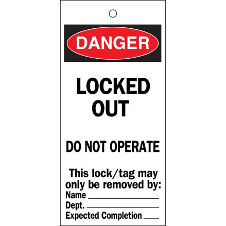 TAG-E- DANGER LOCKED.-75X160MM